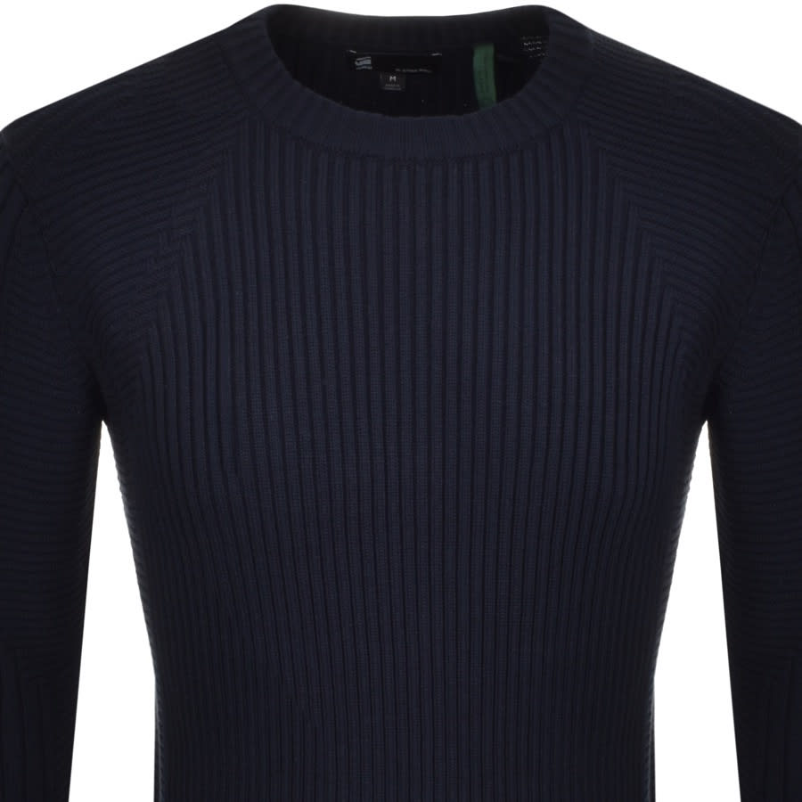 Alternative Image for ProductG Star Raw 3D Biker Crew Knit Jumper Blue2
